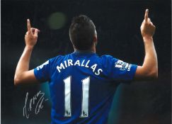 Kevin Mirallas Everton Signed 16 x 12 inch football photo. Good Condition. All signed pieces come