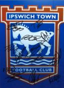 Multi Ipswich City Signed 10 x 8 inch football photo. Good Condition. All signed pieces come with