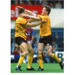 Andy Mutch and Steve Bull Wolves Signed 16 x 12 inch football photo. Good Condition. All signed