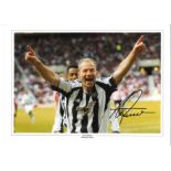 Alan Shearer Newcastle Signed 16 x 12 inch football photo. Good Condition. All signed pieces come