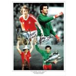 Trevor Francis and Peter Shilton Notts Forest Signed 16 x 12 inch football photo. Good Condition.