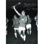 Paul Reaney Leeds United Signed 12 x 8 inch football photo. Good Condition. All signed pieces come