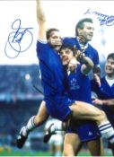 Andy Gray, Peter Reid, Graeme Sharp and Paul Bracewell Everton Signed 12 x 8 inch football photo.