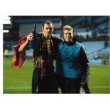 Peter Hanson and Alan Connell Bradford Signed 16 x 12 inch football photo. Good Condition. All