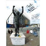 B Leeds multi Leeds United Signed 16 X 12 inch football photo. Good Condition. All signed pieces