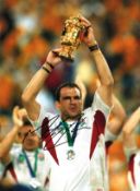 Martin Johnson Signed 16 x 12 inch rugby photo. Good Condition. All signed pieces come with a