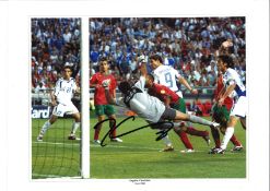 Angelos Charisteas Greece Signed 16 x 12 inch football photo. Good Condition. All signed pieces come