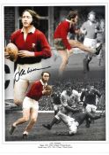 JPR Williams Collage Signed 16 x 12 inch rugby photo. Good Condition. All signed pieces come with