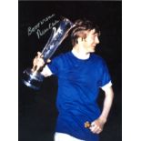 Allan Clarke Leeds United Signed 16 x 12 inch football photo. Good Condition. All signed pieces come