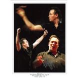 Bobby George Darts Signed 16 x 12 inch darts photo. Good Condition. All signed pieces come with a