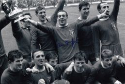 Ian St. John Football Autographed 12 X 8 Photo, A Superb Image Depicting Liverpool Players Including