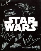 Star Wars multi signed 8x10 photo signed by ELEVEN actors who have appeared in Star Wars movies in