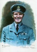 Battle of Britain. 8x12 inch print signed by 234 Squadron Battle of Britain pilot Officer Terence