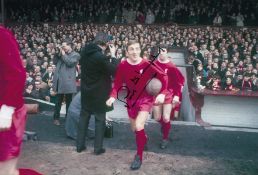 Peter Thompson Football Autographed 12 X 8 Photo, A Superb Image Depicting The Liverpool Winger