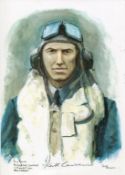 Battle of Britain. 8x12 inch print signed by 234 & 603 Squadron Battle of Britain pilot Officer