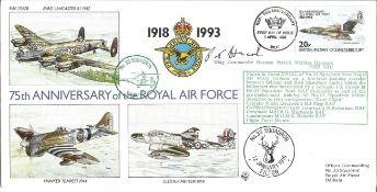 Wing Commander Norman Patrick Watkins Hancock signed 75th Anniversary of the Royal Air Force cover