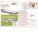 Major J G Struthers and Sqn Ldr T P York-Moore signed RNSC(2)18 cover commemorating the 60th