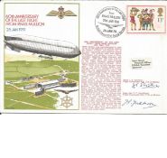 Major J G Struthers and Sqn Ldr T P York-Moore signed RNSC(2)18 cover commemorating the 60th