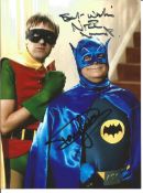 Nicholas Lyndhurst and David Jason signed 8x6 colour Batman and Robin photo. Comes with