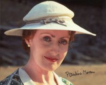 Poirot 8x10 TV detective drama photo signed by actress Pauline Moran as Miss Lemon. Good