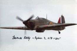 WW2 Hurricane pilot. 8x12 photo signed by Terence Kelly who, after flying Hurricanes against the