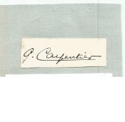 Georges Carpentier signature clipping. January 12, 1894 - October 28, 1975) was a French boxer,
