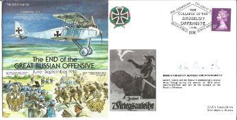 Senior Forestry Advisor General Georg von der Marwitz signed The Great War 28 cover, The End of