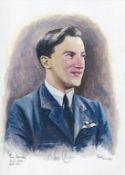Battle of Britain. 8x12 inch print signed by 602 Squadron Battle of Britain pilot Officer Nigel