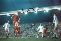 David Fairclough Football Autographed 12 X 8 Photo, A Superb Image Depicting Fairclough Coming Close