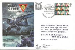 Test Pilot Duncan Simpson signed RAF Escaping Society Secret Army cover. Good Condition. All