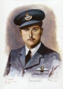 Battle of Britain. 8x12 inch print signed by 616 Squadron Battle of Britain pilot Officer William