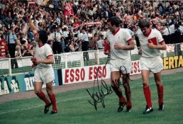 John Toshack Football Autographed 12 X 8 Photo, A Superb Image Depicting Toshack And His Liverpool