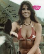 007 Bond girl. The Spy Who Loved Me actress Caroline Munro signed 8x10 photo in sexy pose, she has