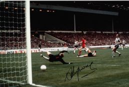 Steve Heighway Football Autographed 12 X 8 Photo, A Superb Image Depicting Heighway Scoring