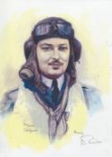 Battle of Britain. 8x12 inch print signed by veteran Battle of Britain pilot Wing Commander John