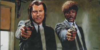 Pulp Fiction. Approx 6x11 inch timeart print which comes housed on a black mount and wrapped in