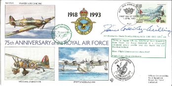 Air Marshal Sir Denis Crowley-Milling signed 75th Anniversary of the Royal Air Force cover RAF(75)