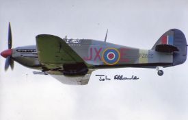 Battle of Britain. 8x12 inch photo signed by John Ellacombe who joined the RAF in 1939 and was