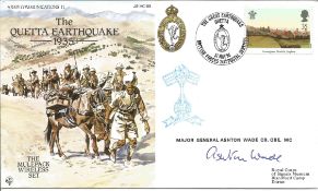 Major General Ashton Wade signed The Quetta Earthquake cover Army Communications 11 JS(AC)89.