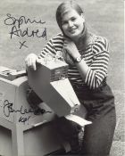 Doctor Who 8x10 inch photo scene signed by actor John Leeson as K9 and Sophie Aldred as Ace. Good