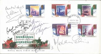 Monty Python multiple signed 1988 Christmas FDC signed by John Cleese, Michael Palin, Terry Jones,