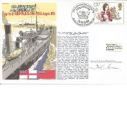 Great War Captain H C Green signed cover RNSC(3)3 commemorating the 65th Anniversary of the