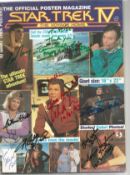 Star Trek multiple signed to cover of Voyage Home poster book. Includes Gene Roddenberry, to bill
