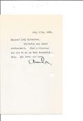 Anita Loos TLS. Author of Gentlemen prefer blondes. Good Condition. All signed pieces come with a