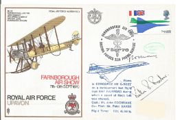 Concorde captains John Cochrane and Peter Baker double signed 1970 Concorde 002 RAF Upavon cover,