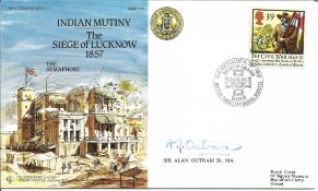 Sir Alan Outram signed Indian Mutiny The Siege of Lucknow cover Army Communications 3 JS(AC)58.
