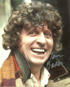 Doctor Who 8x10 inch photo signed by actor Tom Baker, the 4th Doctor. Good Condition. All signed