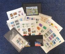 GB Mint Stamp collection. Assorted decimal issues £5+ face, sheet of 10 x 55p Rocket 150 Rail Letter