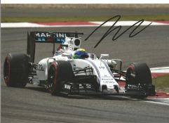 Felipe Massa signed 12x8 colour in action photo. Good Condition. All signed pieces come with a