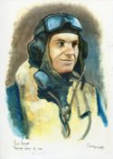 Battle of Britain. 8x12 inch print signed by 64 Squadron Battle of Britain pilot Officer Trevor